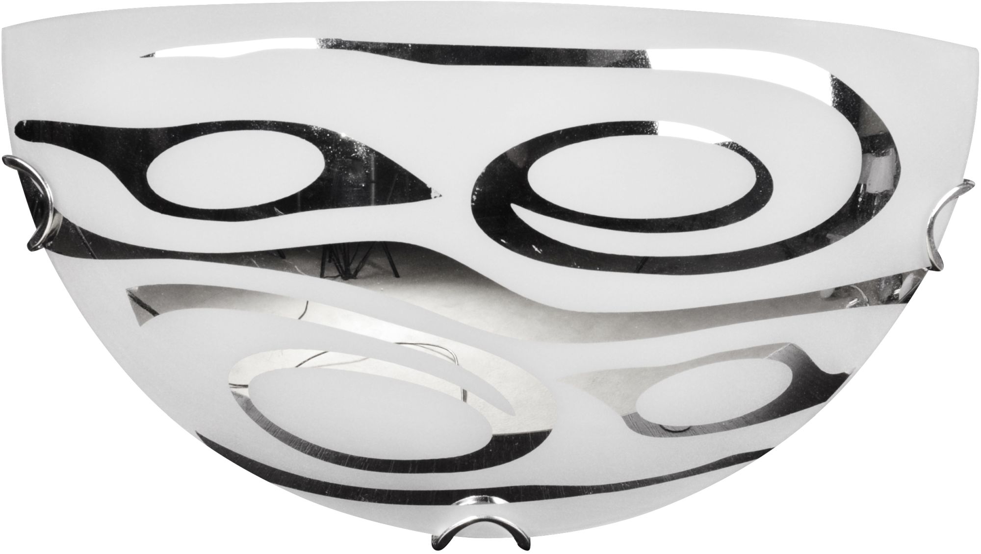 Candellux Edgar plafonnier 1x60 W blanc-chrome 11-09227