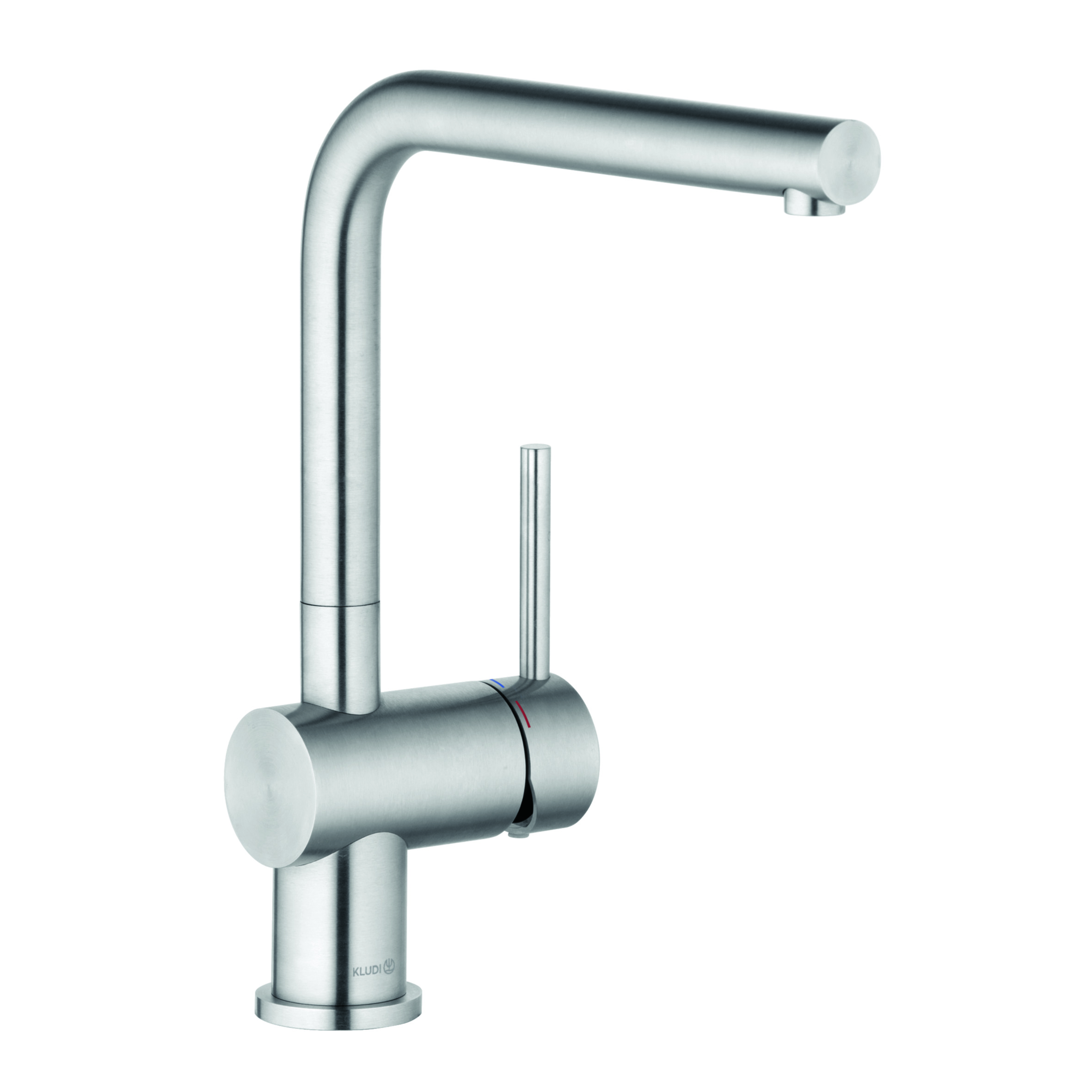 Kludi L Steel mitigeur de cuisine sur pied acier inoxydable 45803F877