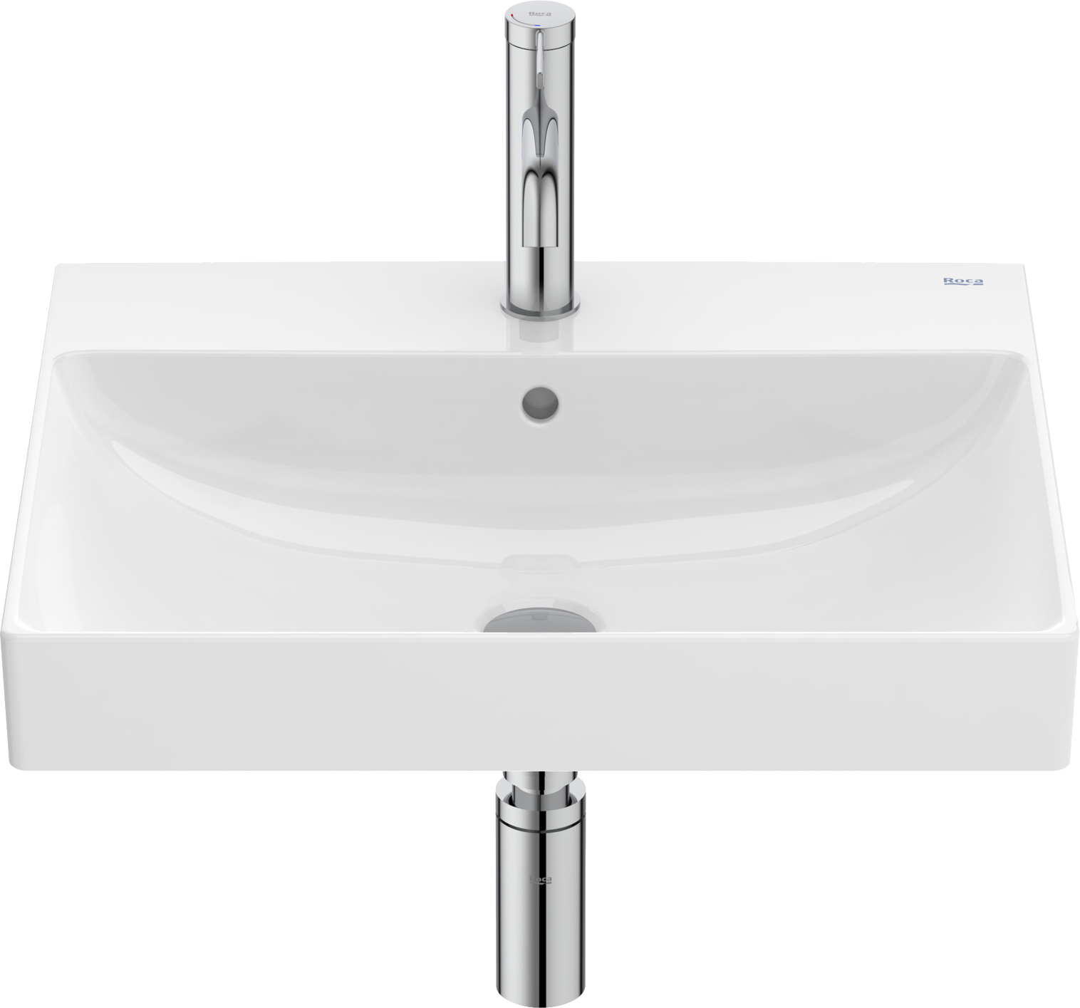 Roca Ona lavabo 55x46 cm rectangulaire classique blanc A327685S00