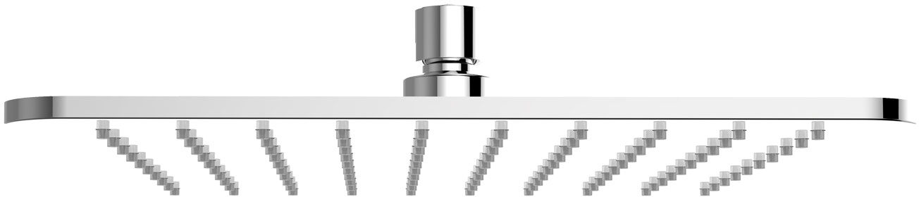 Omnires SlimLine douche à effet de pluie 25x25 cm carrée chrome-blanc WG225/OCRB