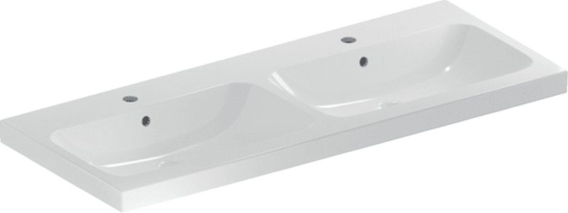 Geberit iCon lavabo 120x48 cm rectangulaire de meuble-double blanc brillant 501.838.00.1