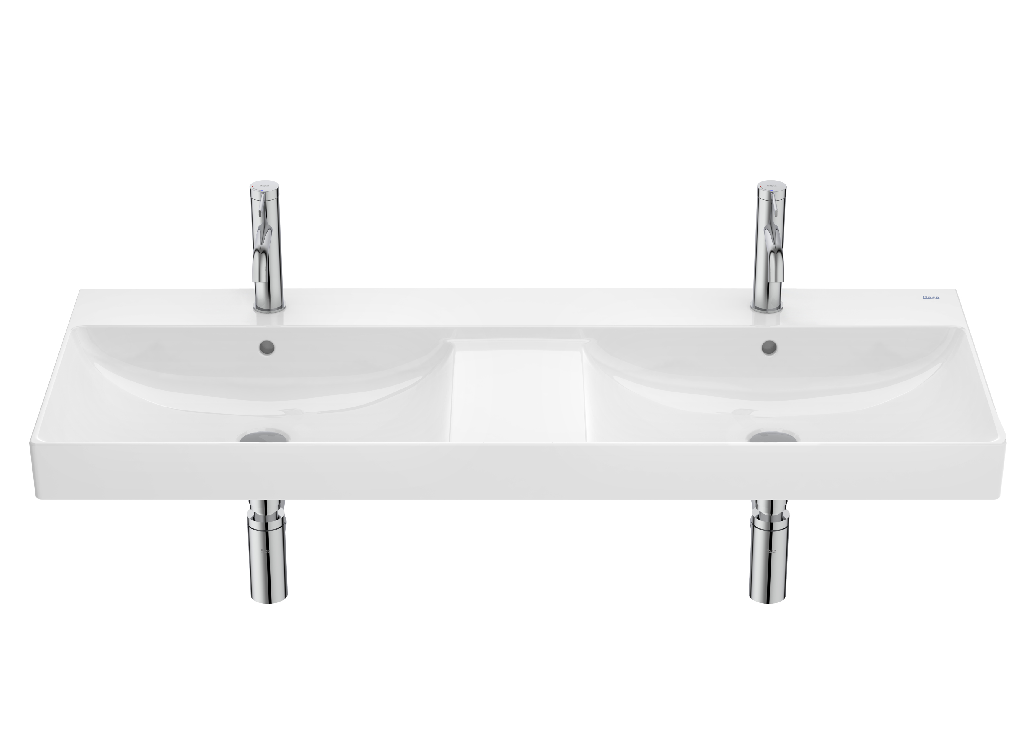 Roca Ona lavabo 120x46 cm rectangulaire classique-double blanc A32768BS00