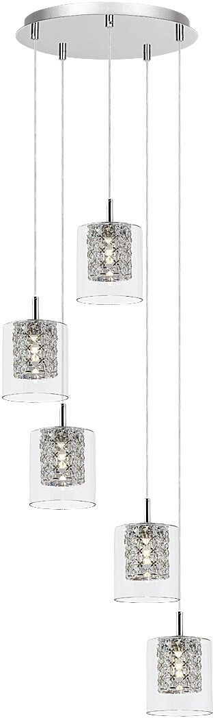 Rabalux Duchess lampe suspendue 5x40 W chrome-transparent 3117