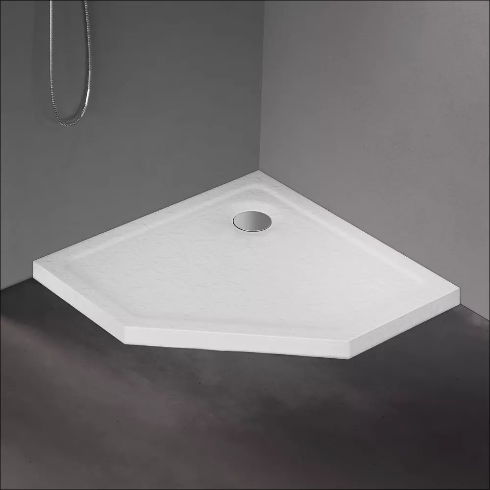 New Trendy Mild Stone receveur de douche pentagonal 90x90 cm noir B-0582