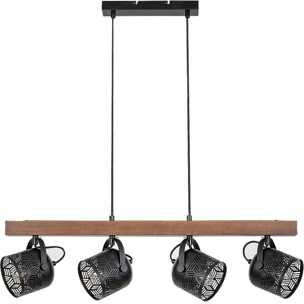 Rabalux Rotem lampe suspendue 4x40 W noir-bois 3300