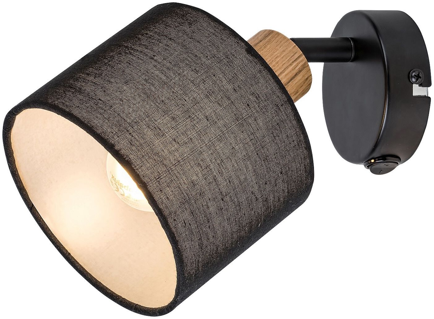 Rabalux Miguel applique murale 1x40 W noir-bois 3244