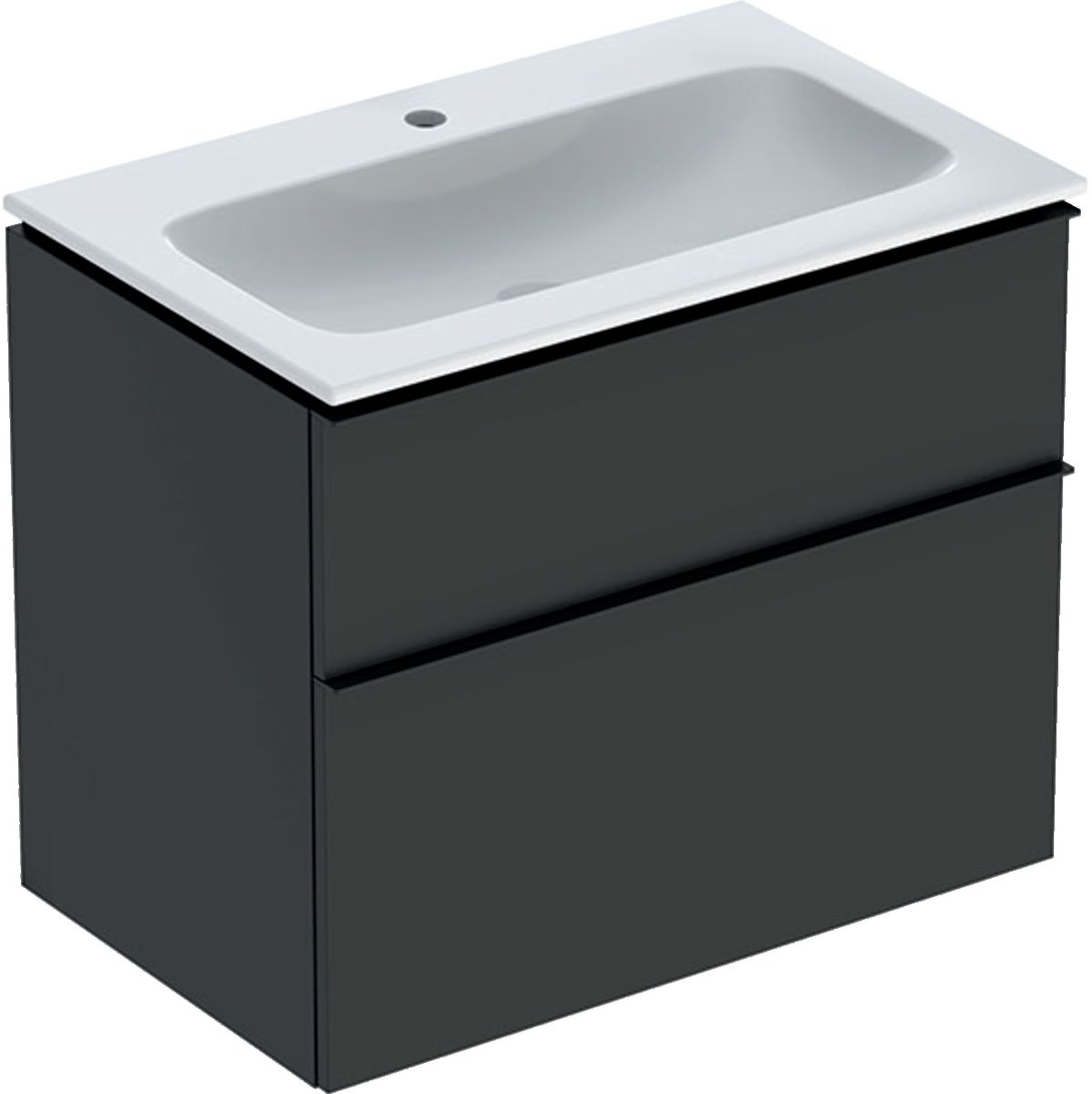 Geberit iCon lavabo avec meuble 75 cm graphite 502.336.JK.1