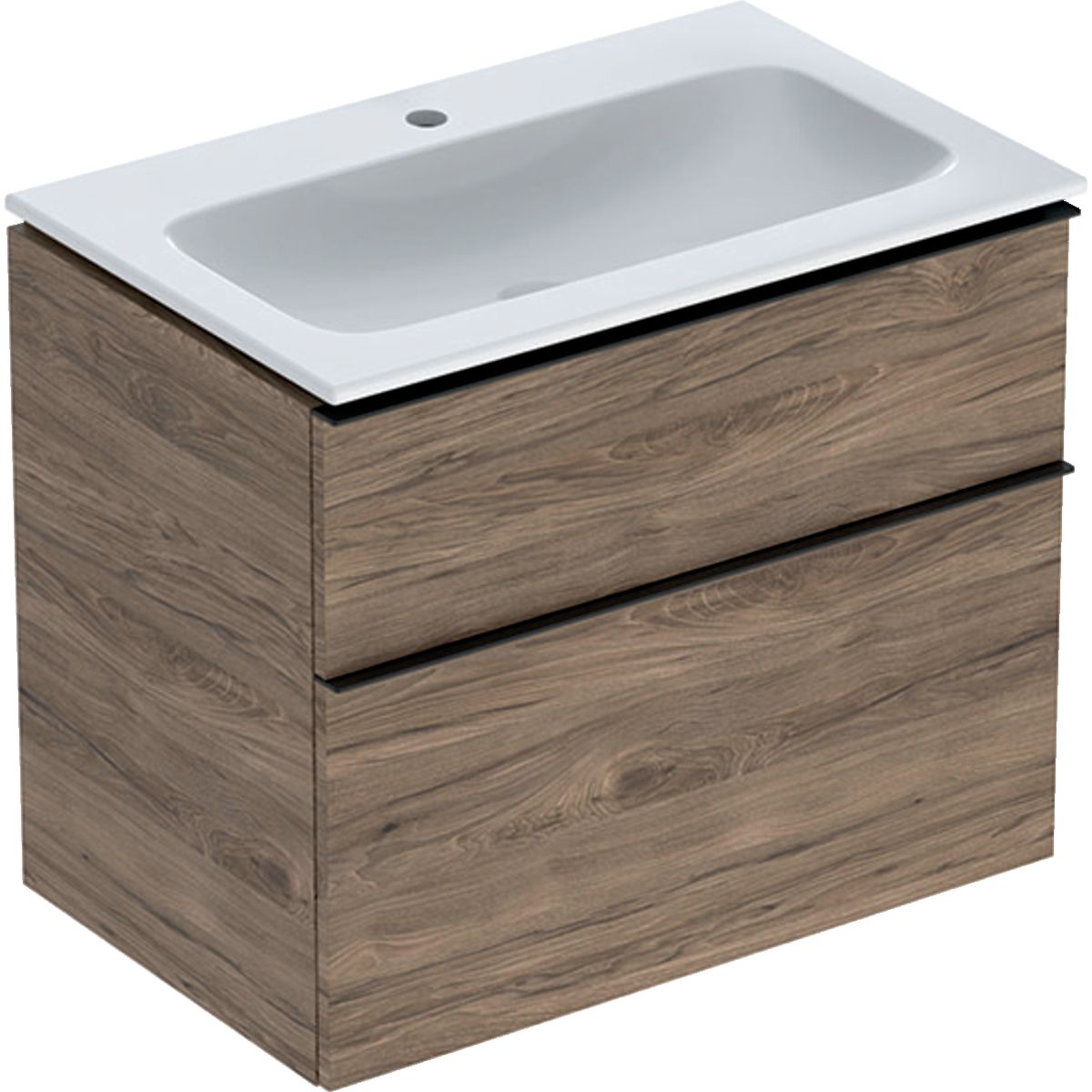 Geberit iCon lavabo avec meuble 75 cm noyer 502.336.JR.1