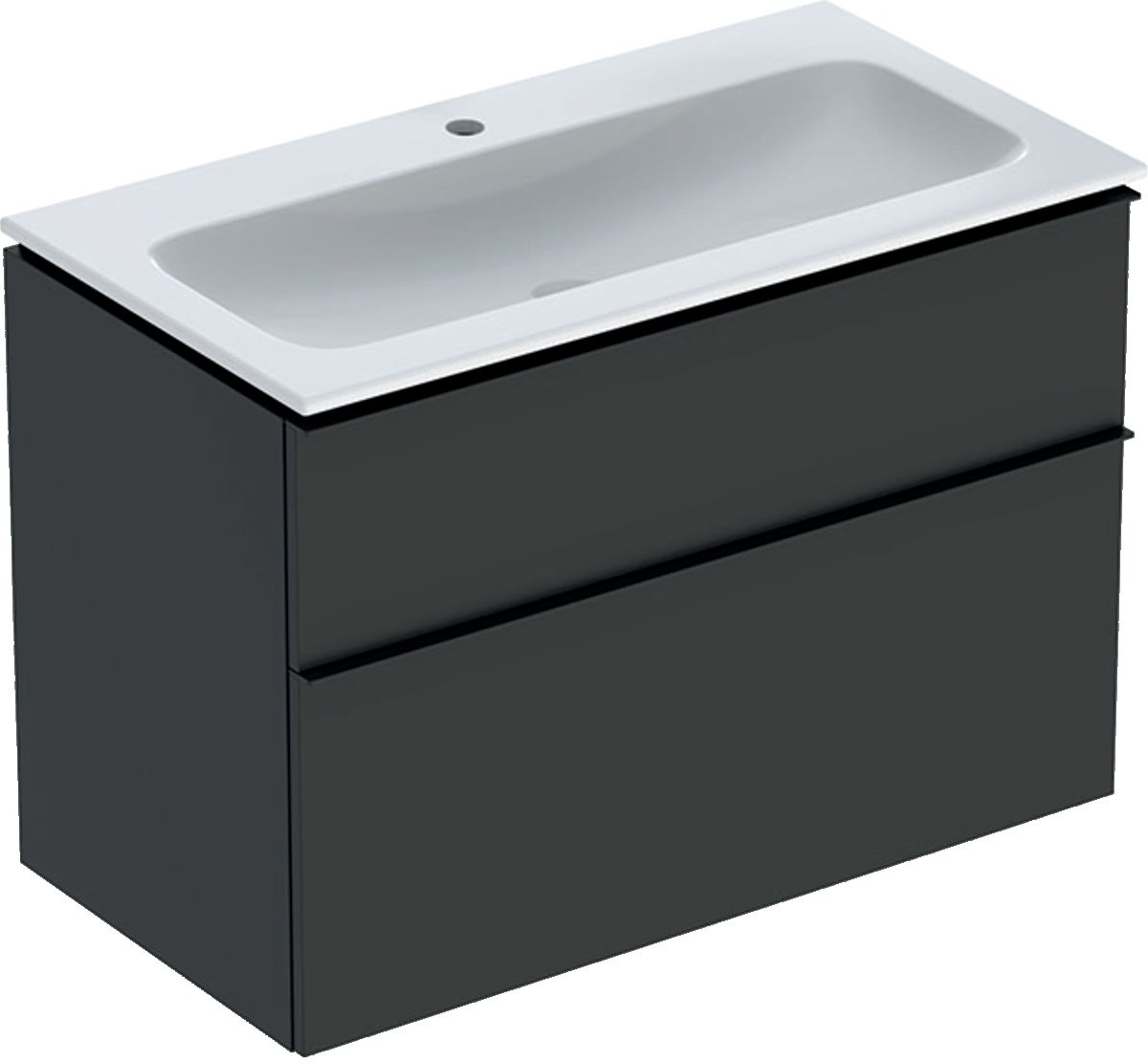 Geberit iCon lavabo avec meuble 90 cm graphite 502.337.JK.1