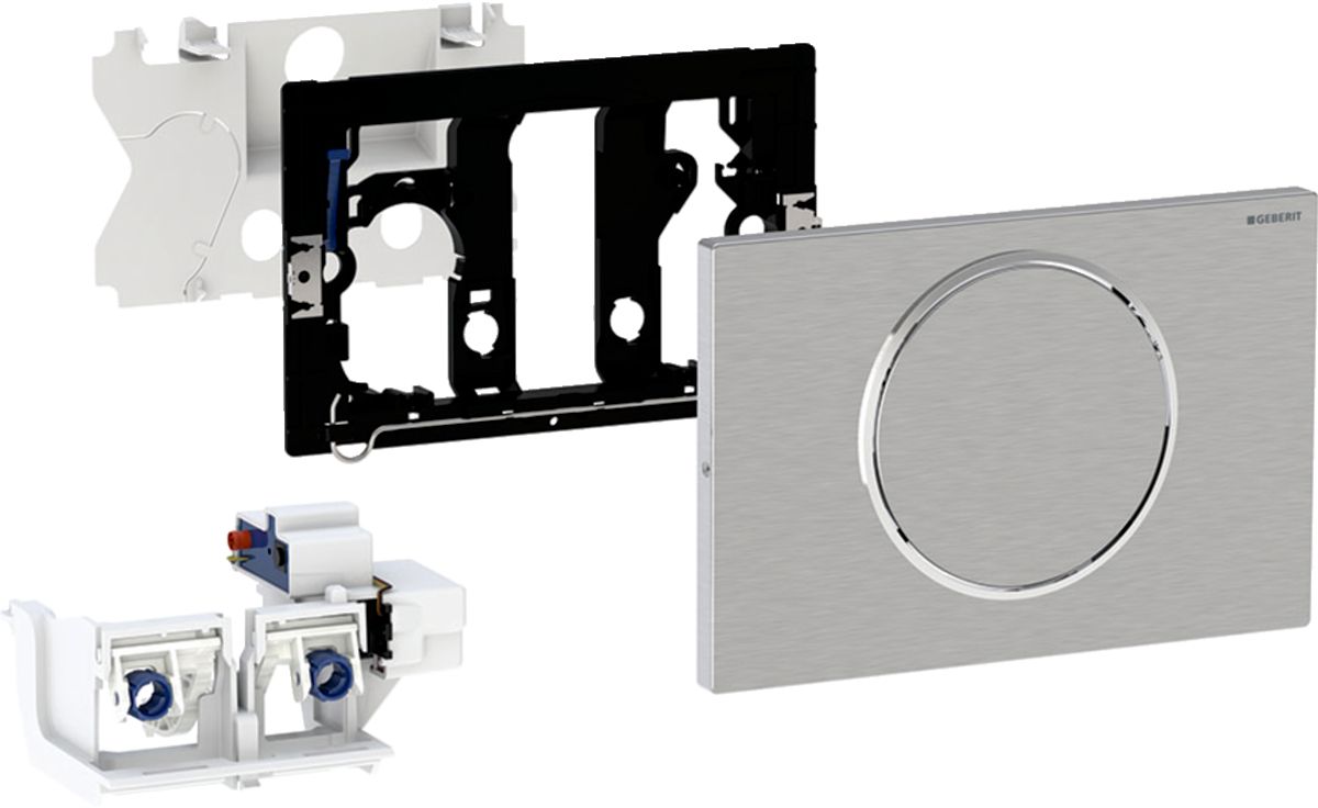 Geberit Sigma bouton de chasse d'eau pour WC acier 115.867.SN.6