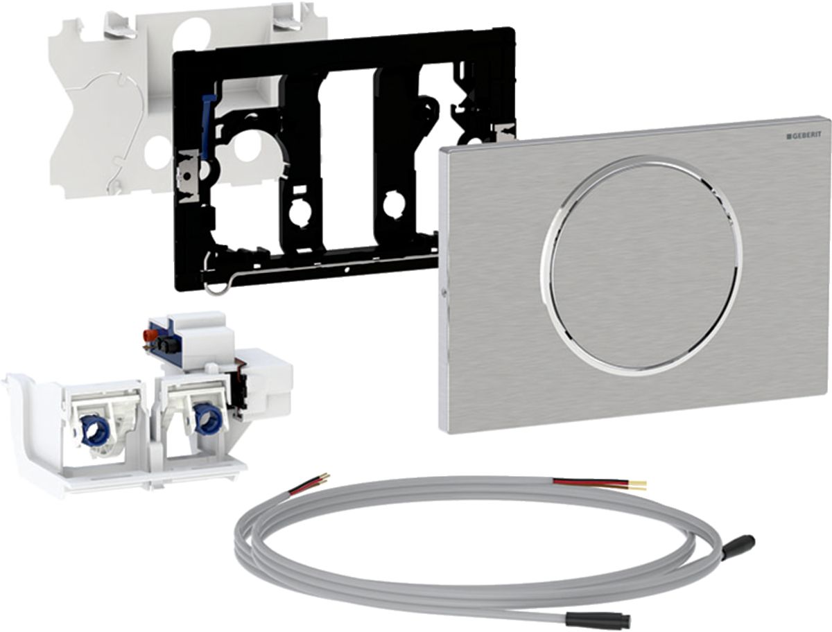 Geberit Sigma bouton de chasse d'eau pour WC acier 115.863.SN.6