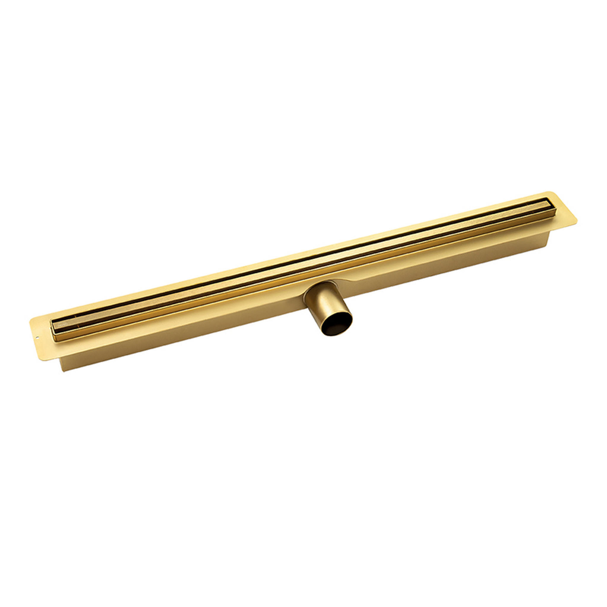Laveo Slim caniveau de douche avec grille 90 cm doré COSG90D