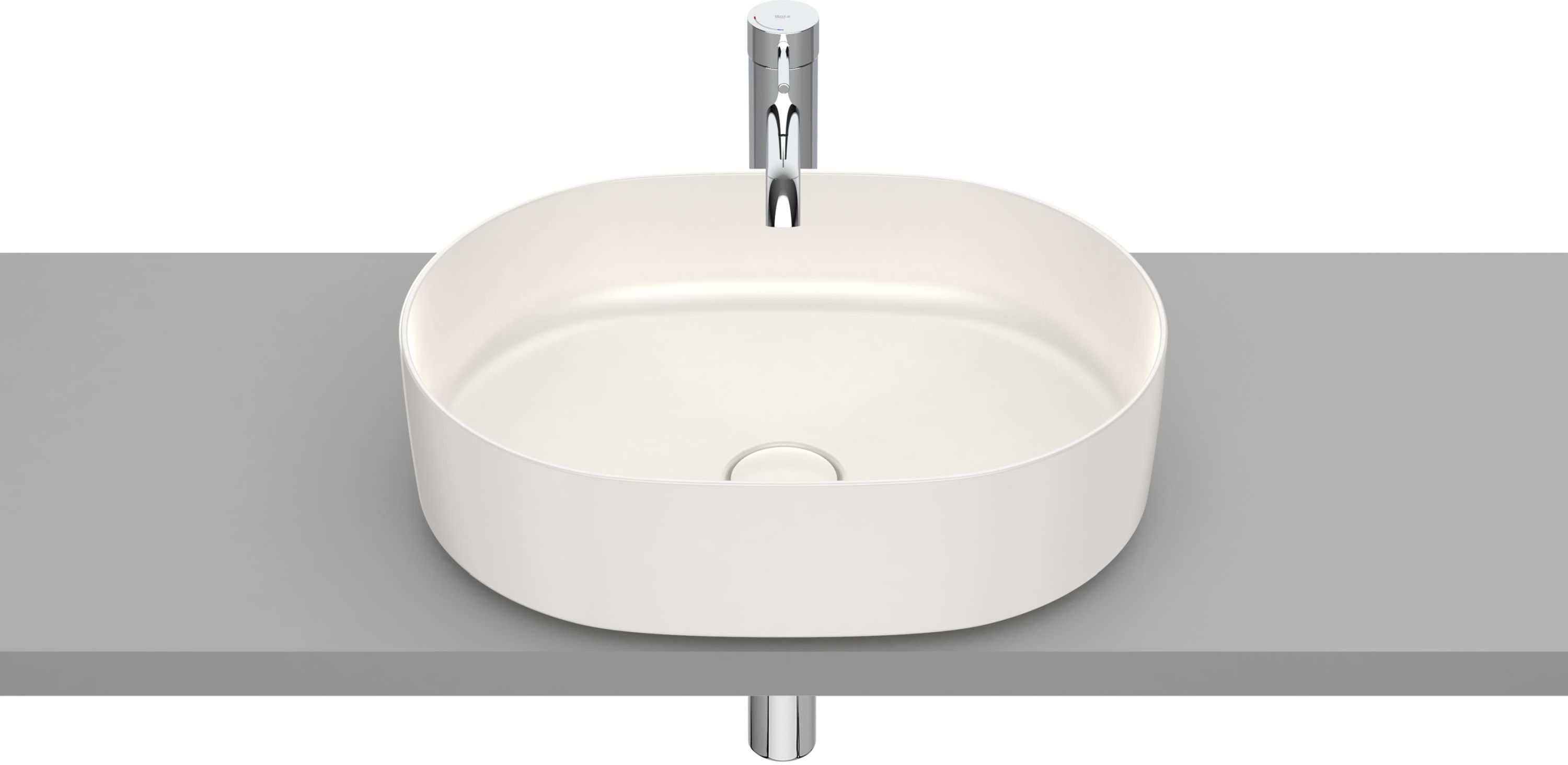 Roca Inspira lavabo 50x37 cm ovale à poser marron/beige mat A327520650