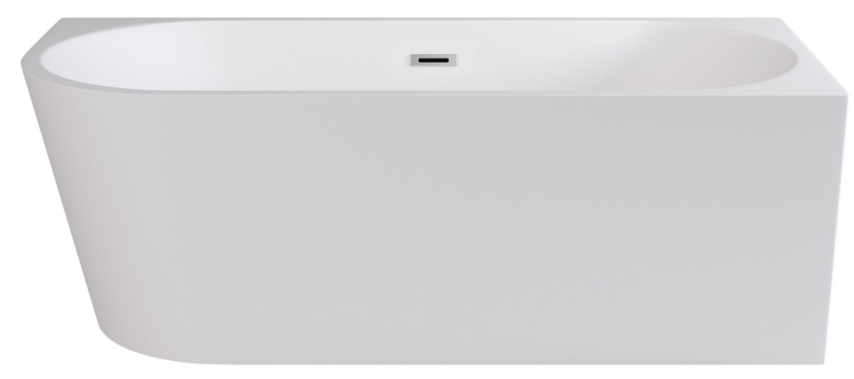 Besco Zoya baignoire murale 170x80 cm rectangulaire blanc-noir-bicolore #WAS-170-ZPC