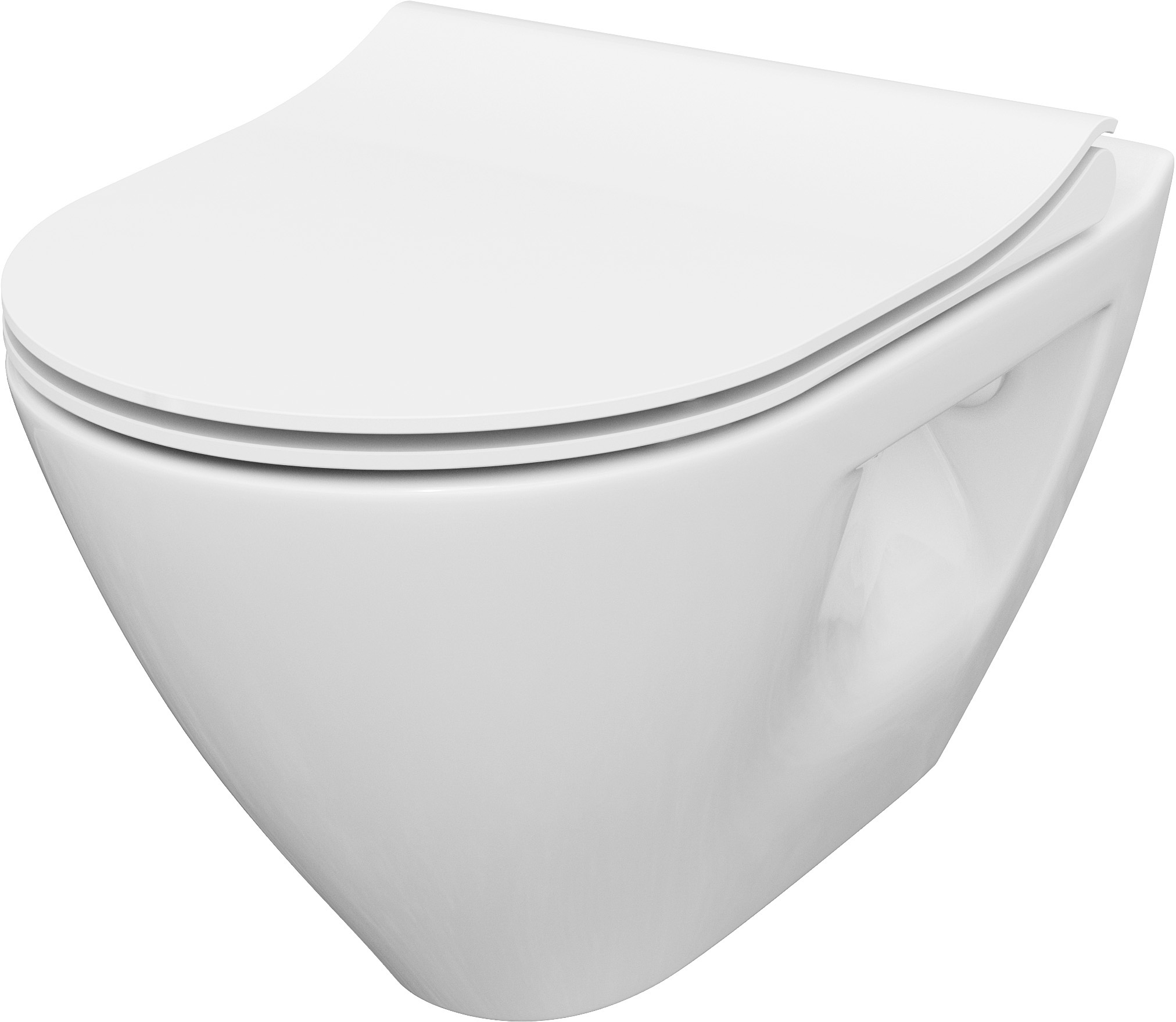 Cersanit Mille Plus cuvette wc avec abattant à descente lente suspendue sans bride blanc S701-454-ECO