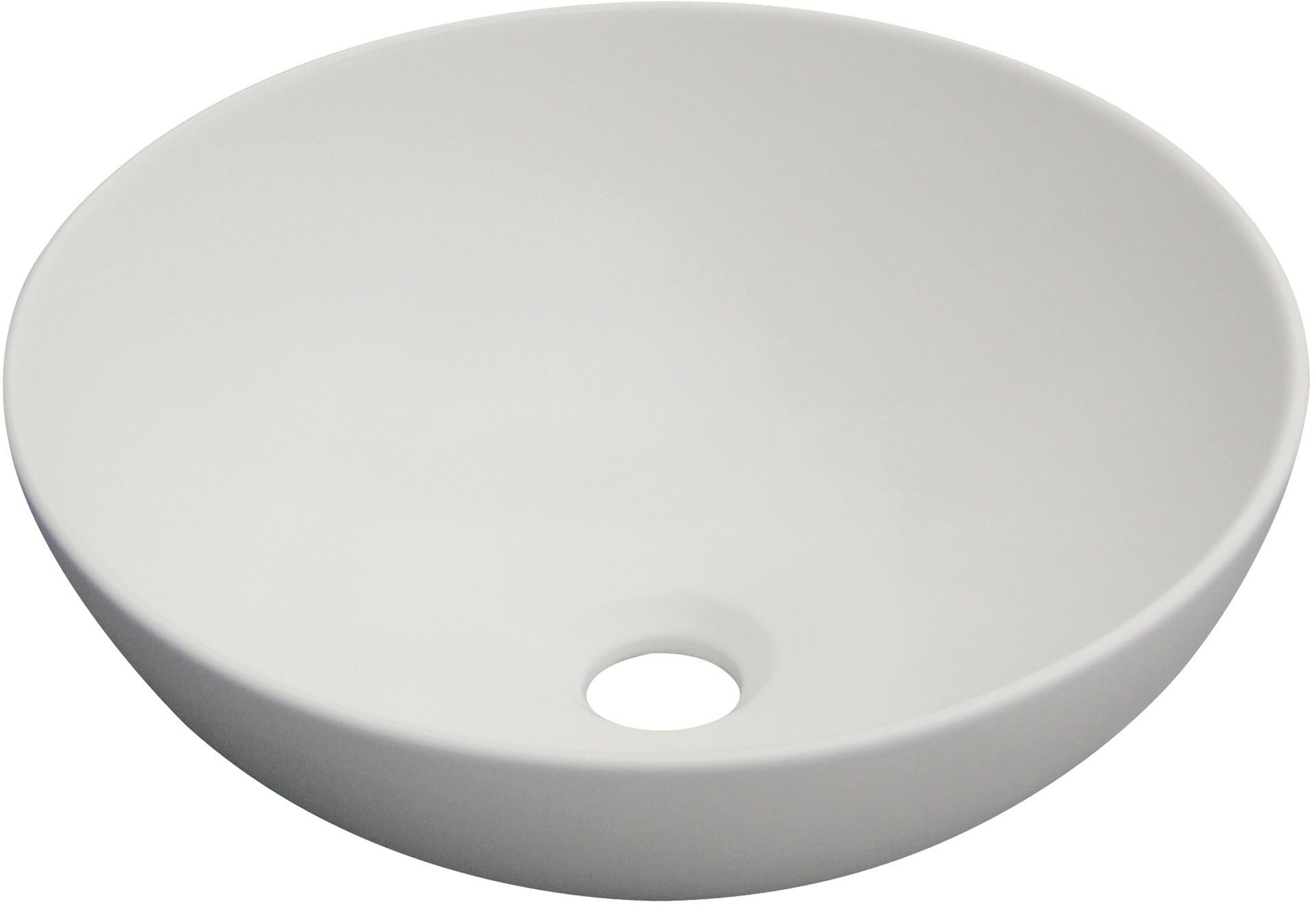 Invena Tinos lavabo 39.5x39.5 cm ronde à poser blanc CE-43-001