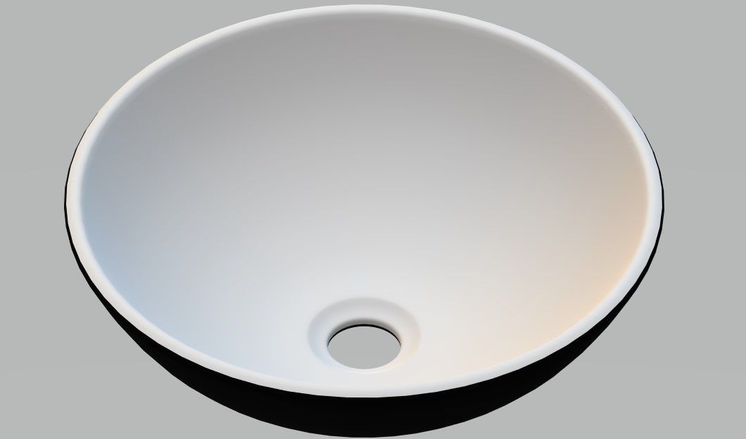 Invena Tinos lavabo 39.5x39.5 cm ronde à poser blanc-noir CE-43-041