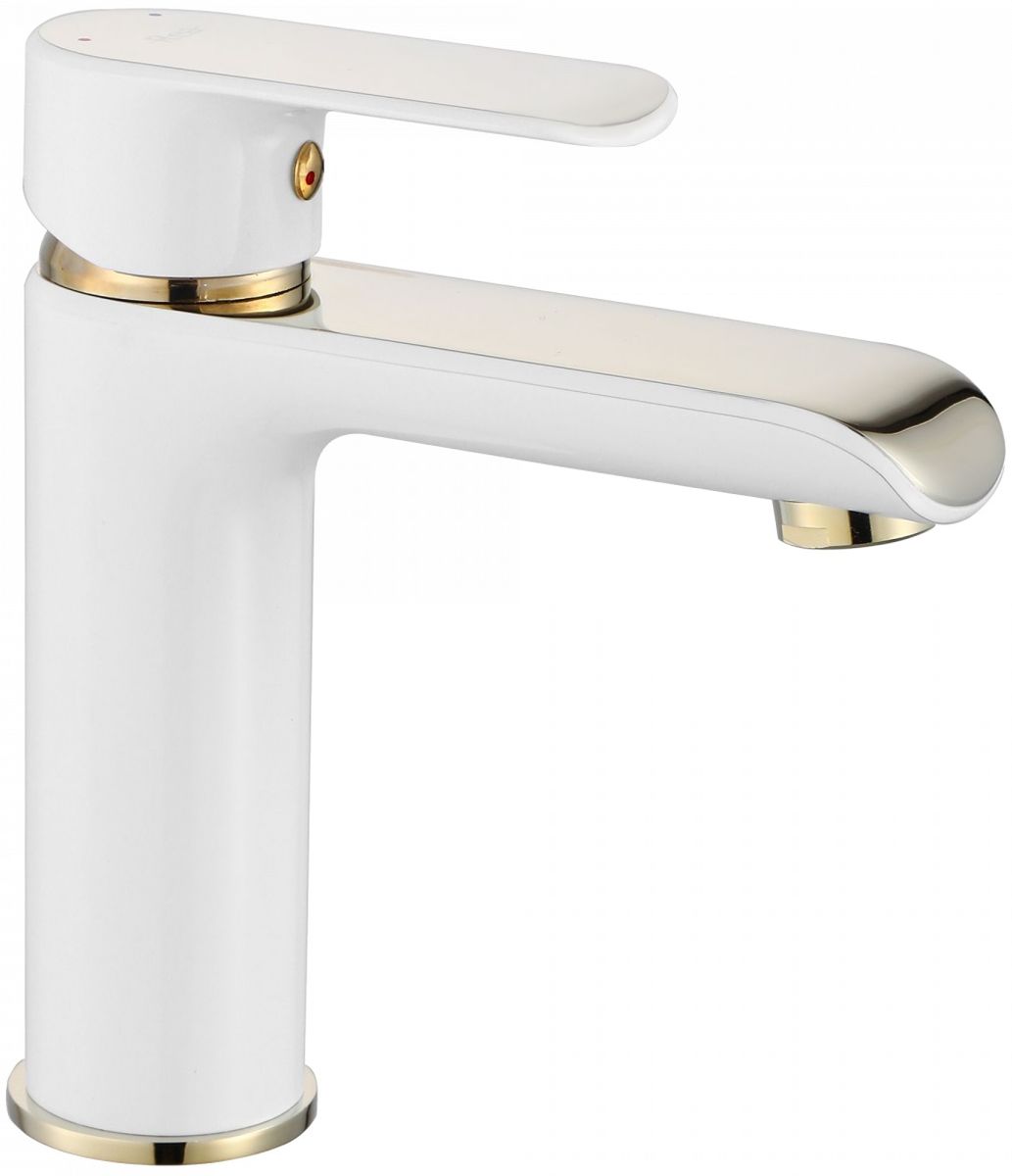 Rea Bloom mitigeur de lavabo sur pied blanc-doré REA-B9919