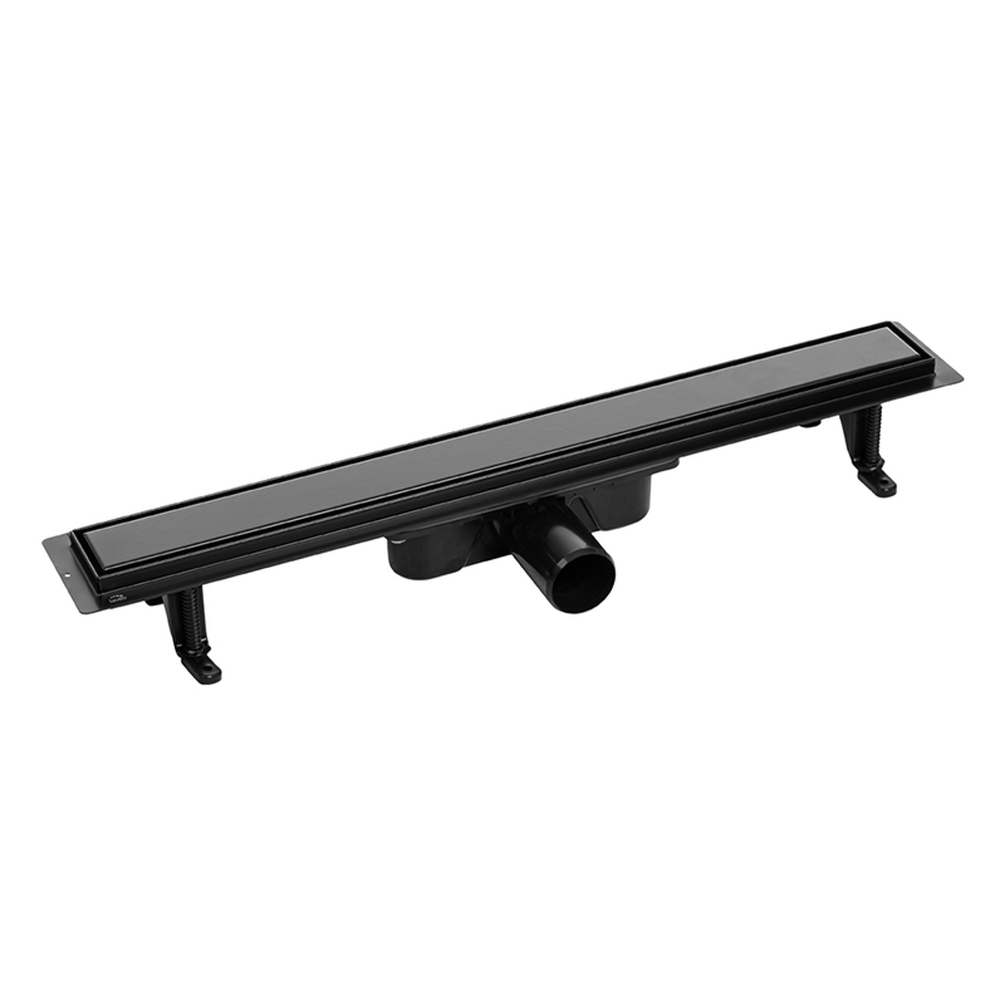 Laveo Basso caniveau de douche avec grille 60 cm noir COB760D