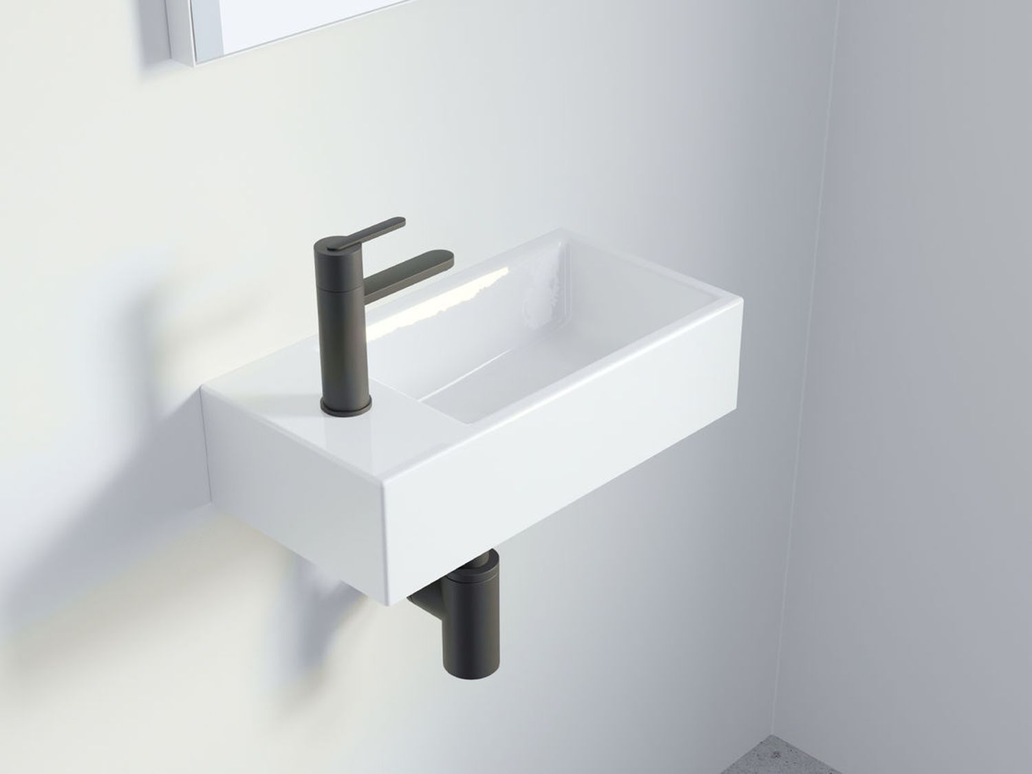 Riho Livit Tiny Wash lavabo 41x20 cm rectangulaire classique-de meuble blanc W012002005