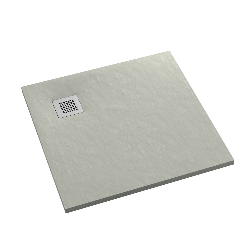 Schedpol Kalait Cement Stone receveur de douche carré 90x90 cm ciment 3.3101/CT/ST-M2