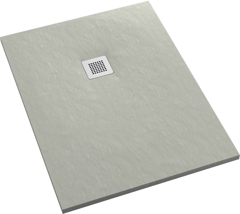 Schedpol Kalait Cement Stone receveur de douche rectangulaire + cache 90x80 cm ciment 3.3155/CT/ST-M2
