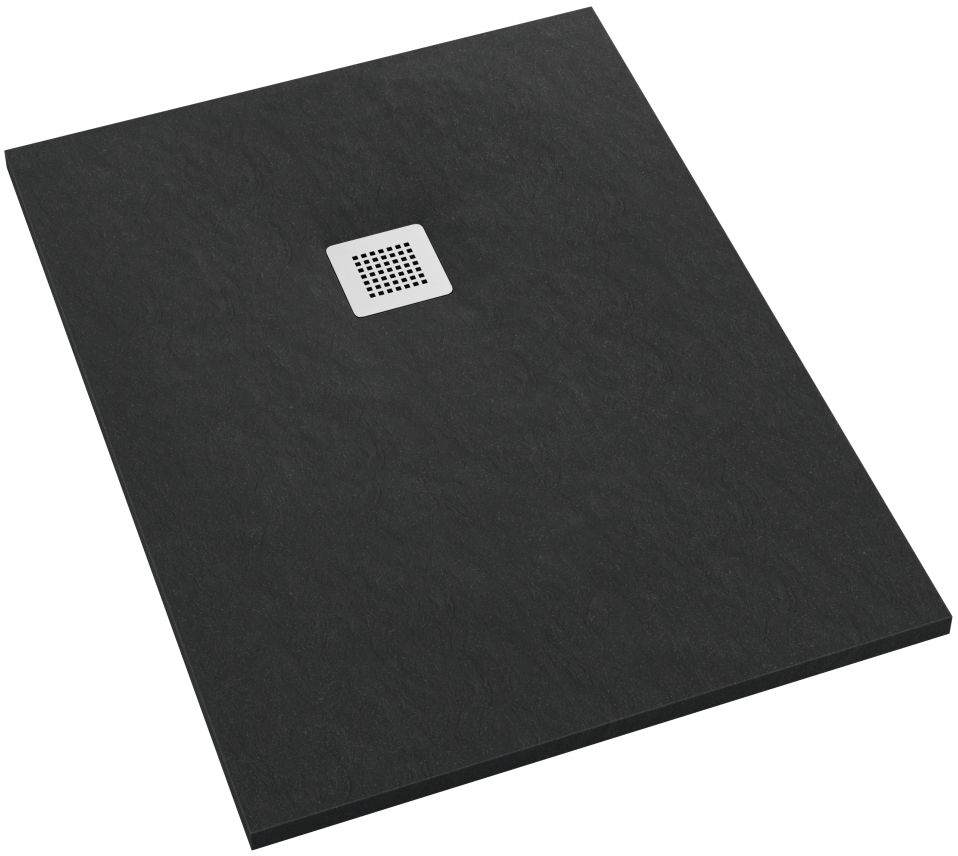 Schedpol Kalait Black Stone receveur de douche rectangulaire + cache 120x100 cm noir 3.3125/C/ST-M2