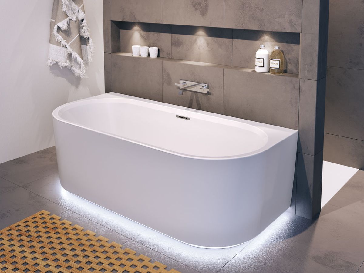 Riho Desire baignoire murale 184x84 cm rectangulaire blanc B089002005