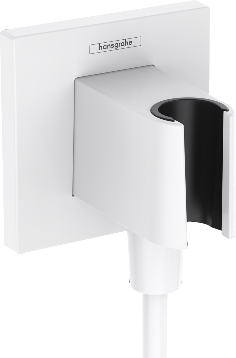 Hansgrohe Fixfit raccord coudé avec support blanc 26889700