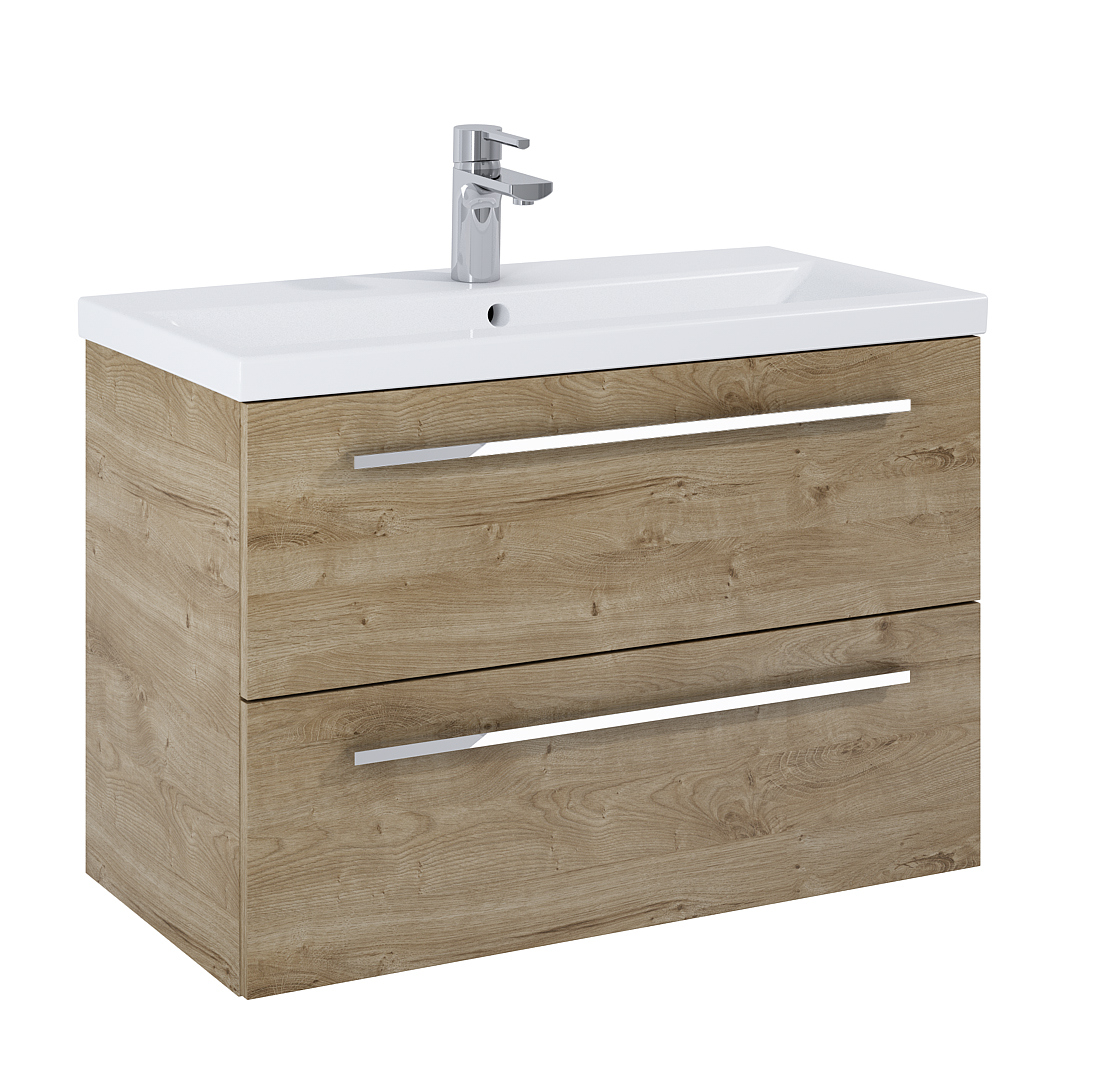 Elita Kwadro Plus armoire 79.6x39.6x53 cm sous-lavabo suspendu chêne 168958