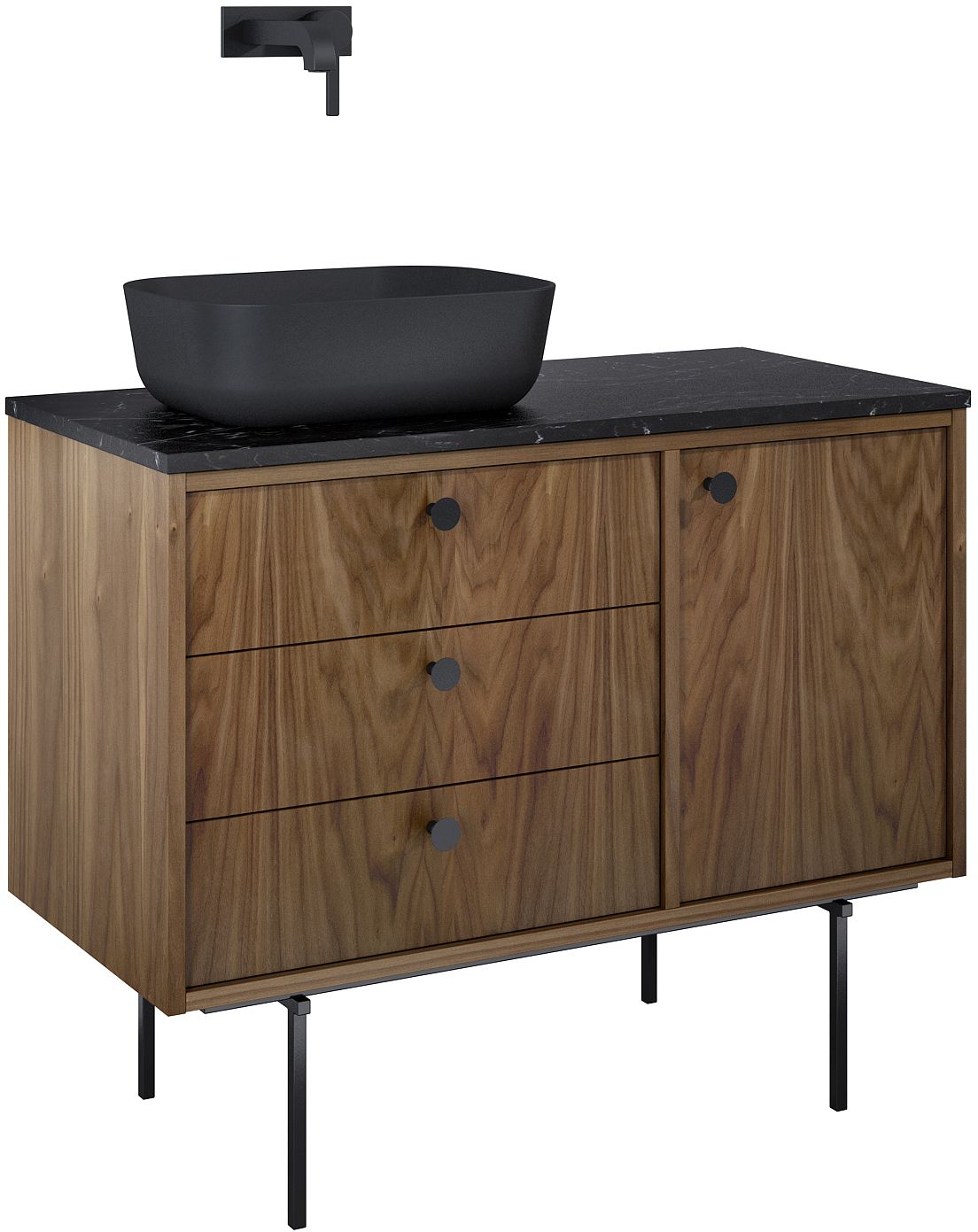 Elita Legacy armoire 100x45.6x54 cm sous-lavabo suspendu noyer RE01100009D480