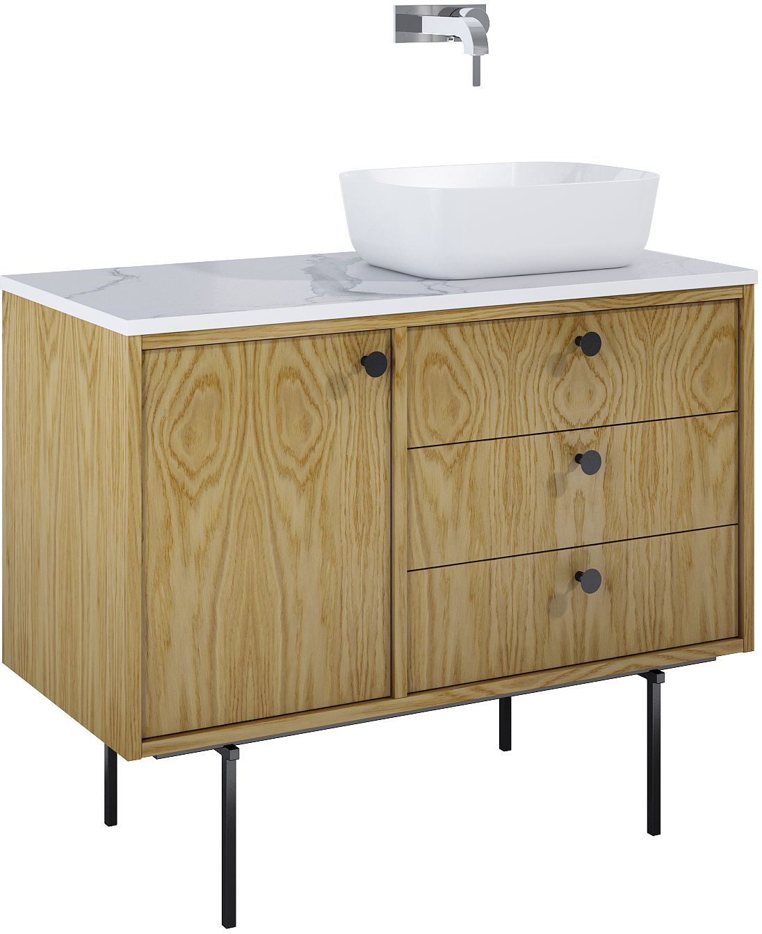 Elita Legacy armoire 100x45.6x54 cm sous-lavabo suspendu chêne RE011001096690