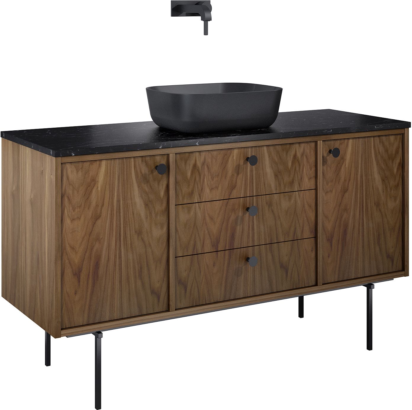 Elita Legacy armoire 140x45.6x54 cm sous-lavabo suspendu noyer RE01140109D480