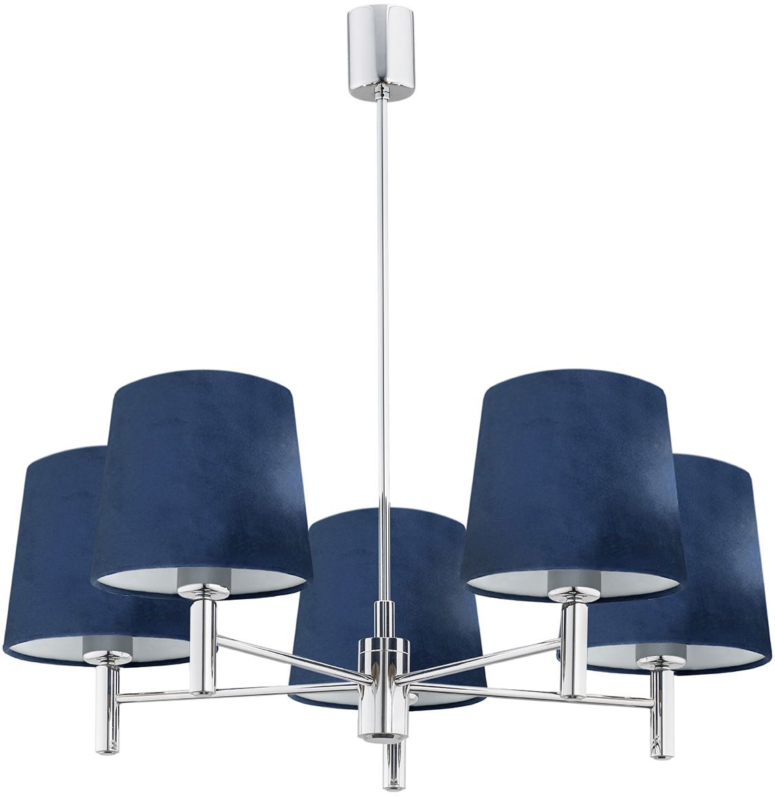 Argon Bolzano lampe suspendue 5x15 W chrome-bleu marine 2074