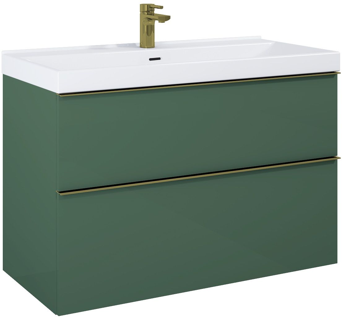 Elita Look armoire 100x44.9x63.5 cm sous-lavabo suspendu vert RE011000027010
