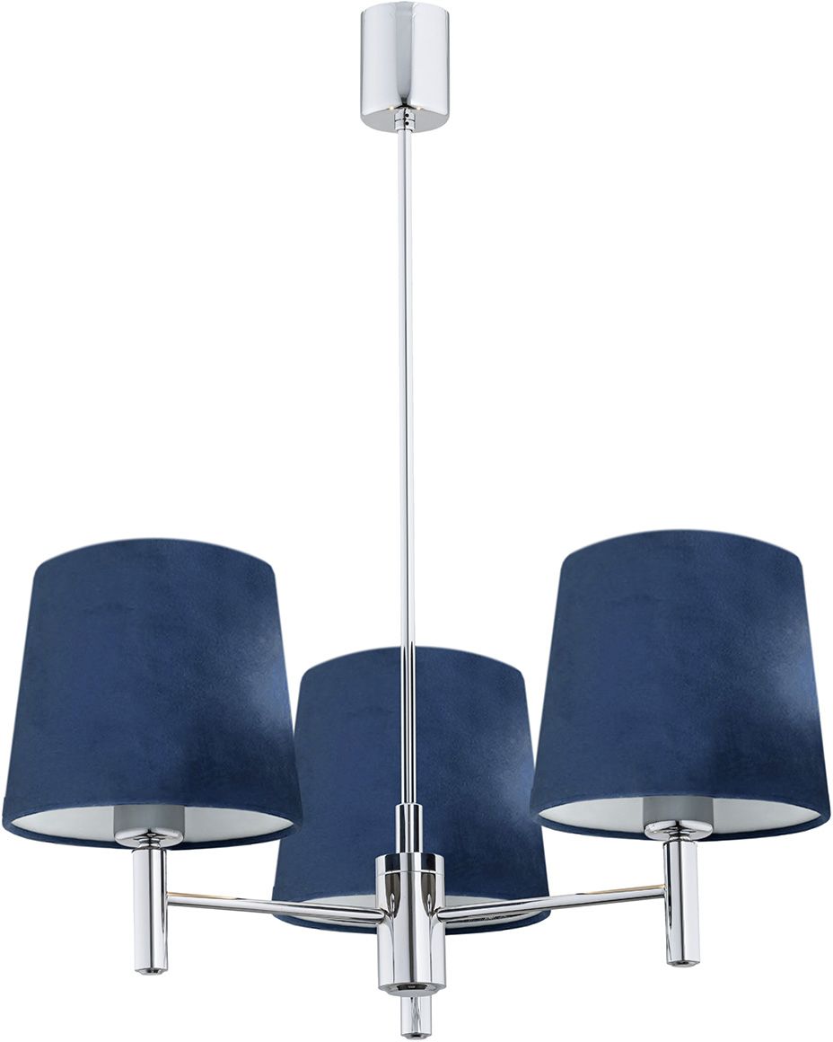 Argon Bolzano lampe suspendue 3x15 W chrome-bleu marine 1381