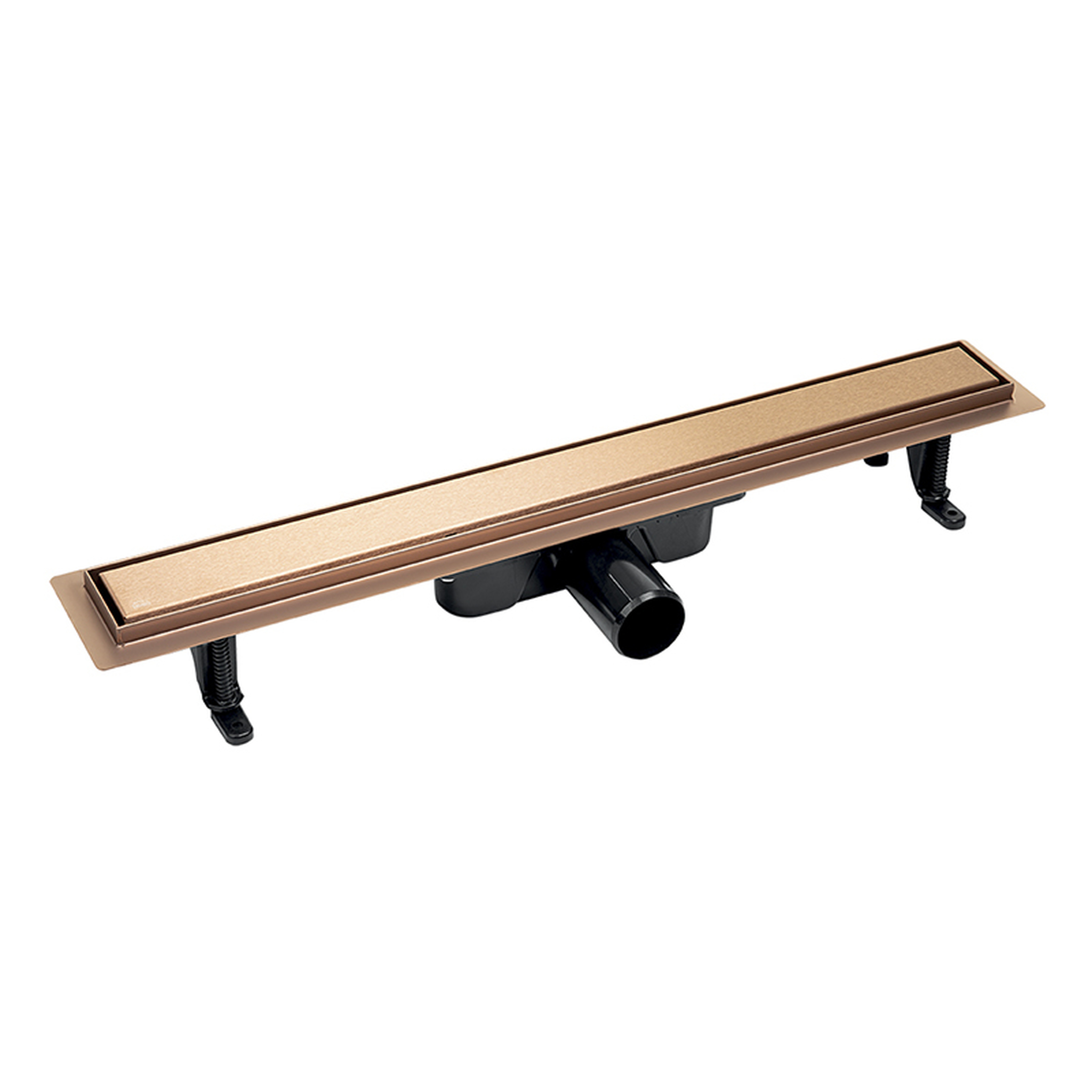 Laveo Basso caniveau de douche avec grille 60 cm doré COB860D