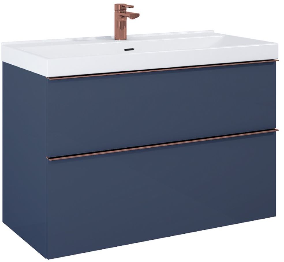 Elita Look armoire 100x44.9x63.5 cm sous-lavabo suspendu bleu RE011000027030