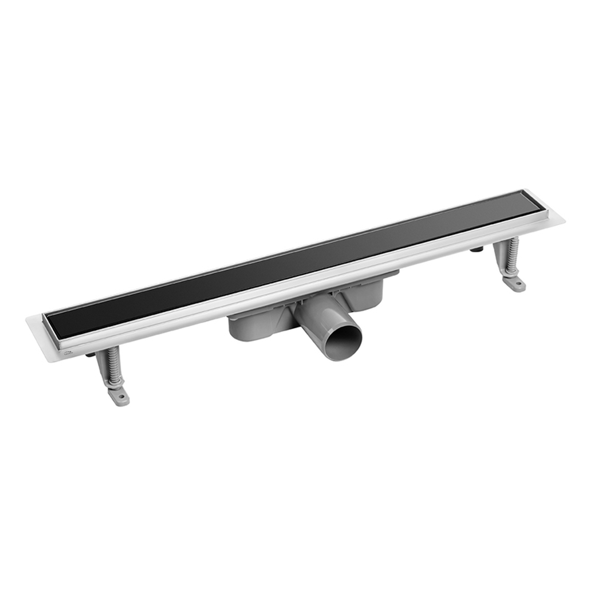 Laveo Basso caniveau de douche avec grille 100 cm noir COB710S