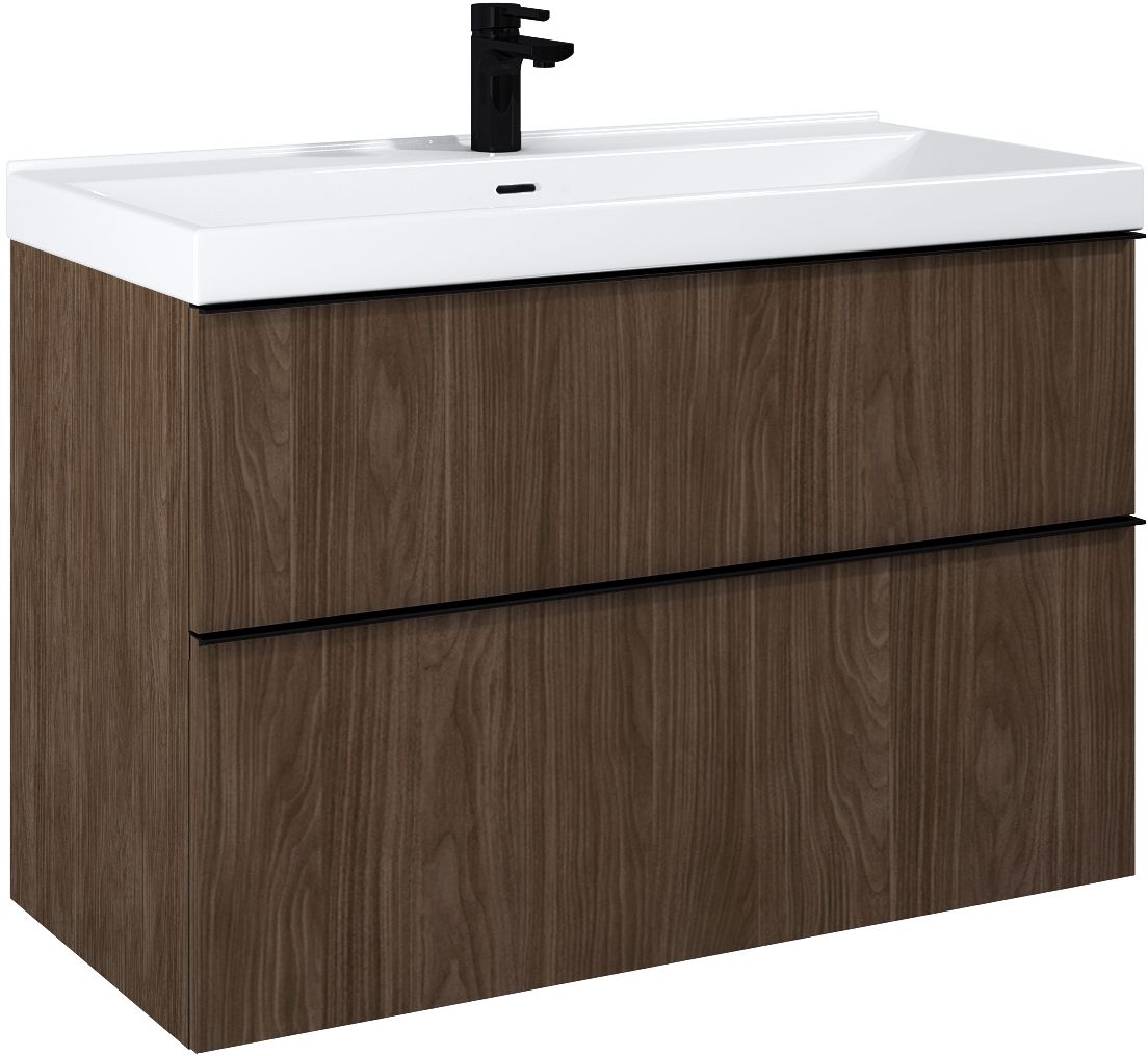 Elita Look armoire 100x44.9x63.5 cm sous-lavabo suspendu noyer RE011000027060