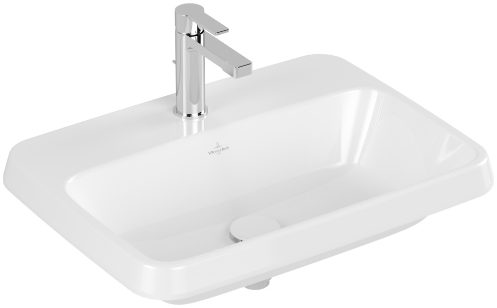 Villeroy & Boch Architectura lavabo 60x45 cm rectangulaire encastrée blanc brillant 5A676101