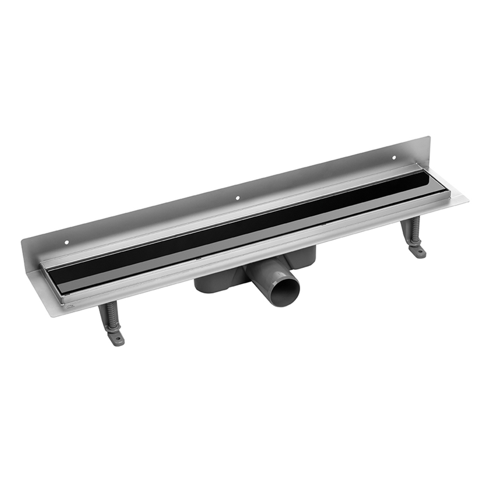 Laveo Basso caniveau de douche avec grille 60 cm noir COB761S