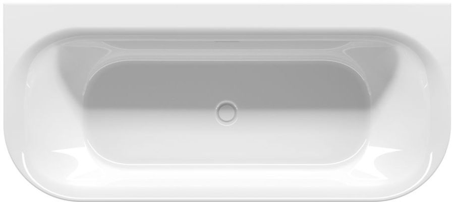 Riho Devotion Back2Wall baignoire murale 180x80 cm ovale blanc B096001005