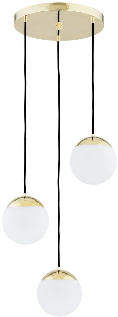 Argon Livia lampe suspendue 3x7 W blanc-laiton 1416
