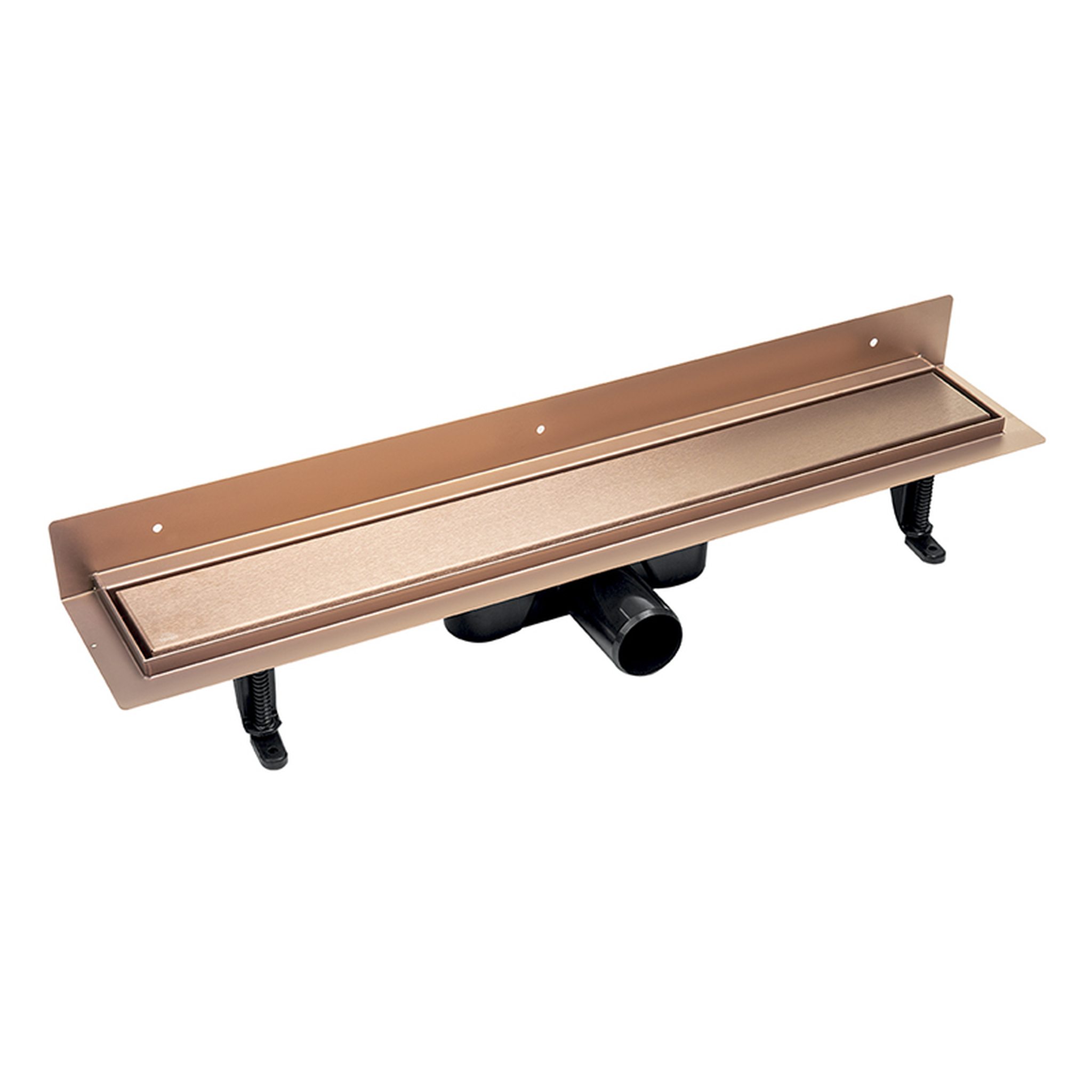 Laveo Basso caniveau de douche avec grille 90 cm doré COB891D