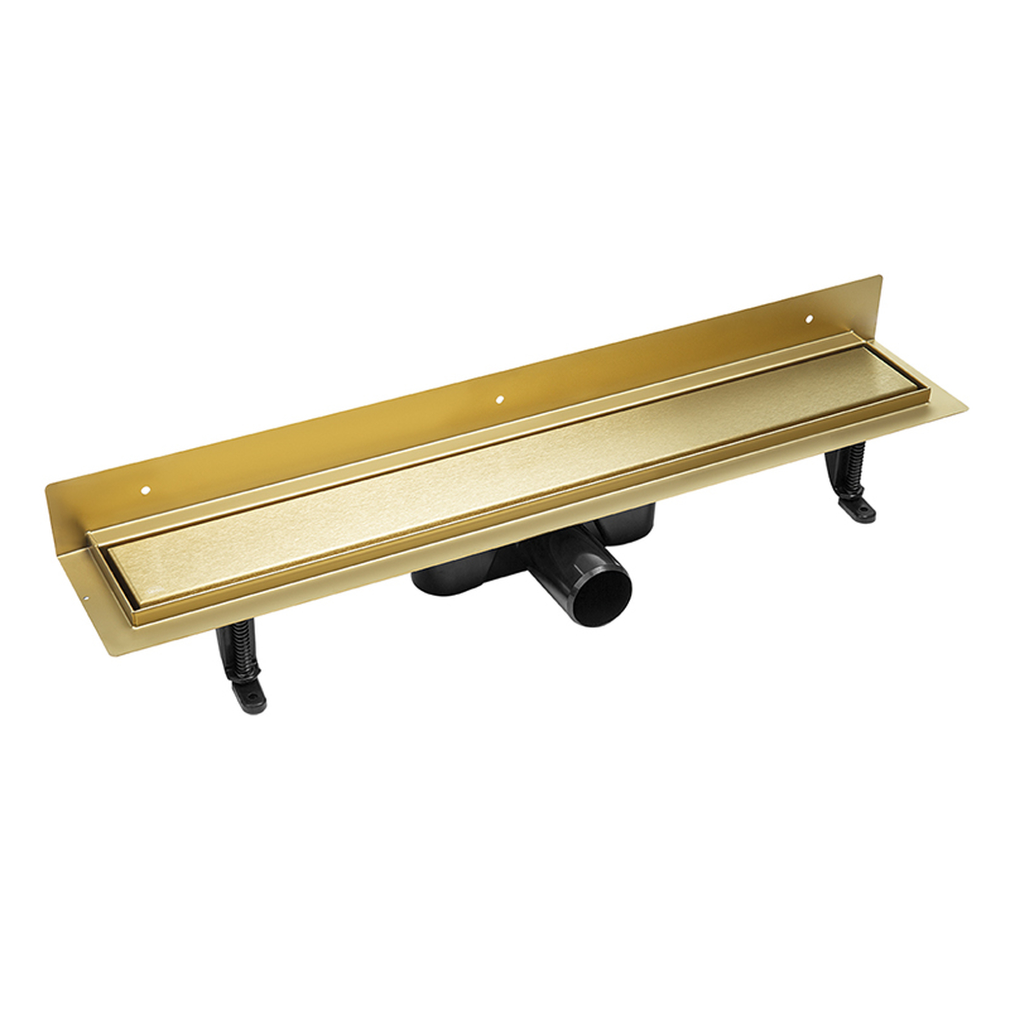 Laveo Basso caniveau de douche avec grille 70 cm doré COBG71D