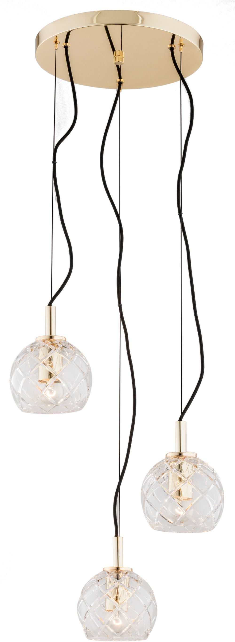Argon Oviedo lampe suspendue 3x15 W laiton-transparent 1463
