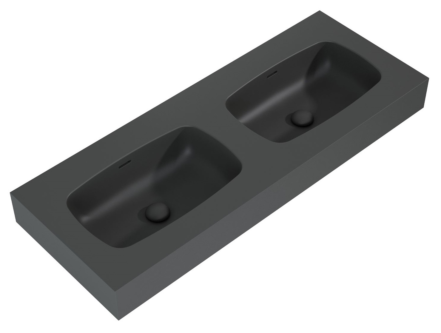 Elita Dimple lavabo 121x46 cm rectangulaire classique-double anthracite RE041200026010