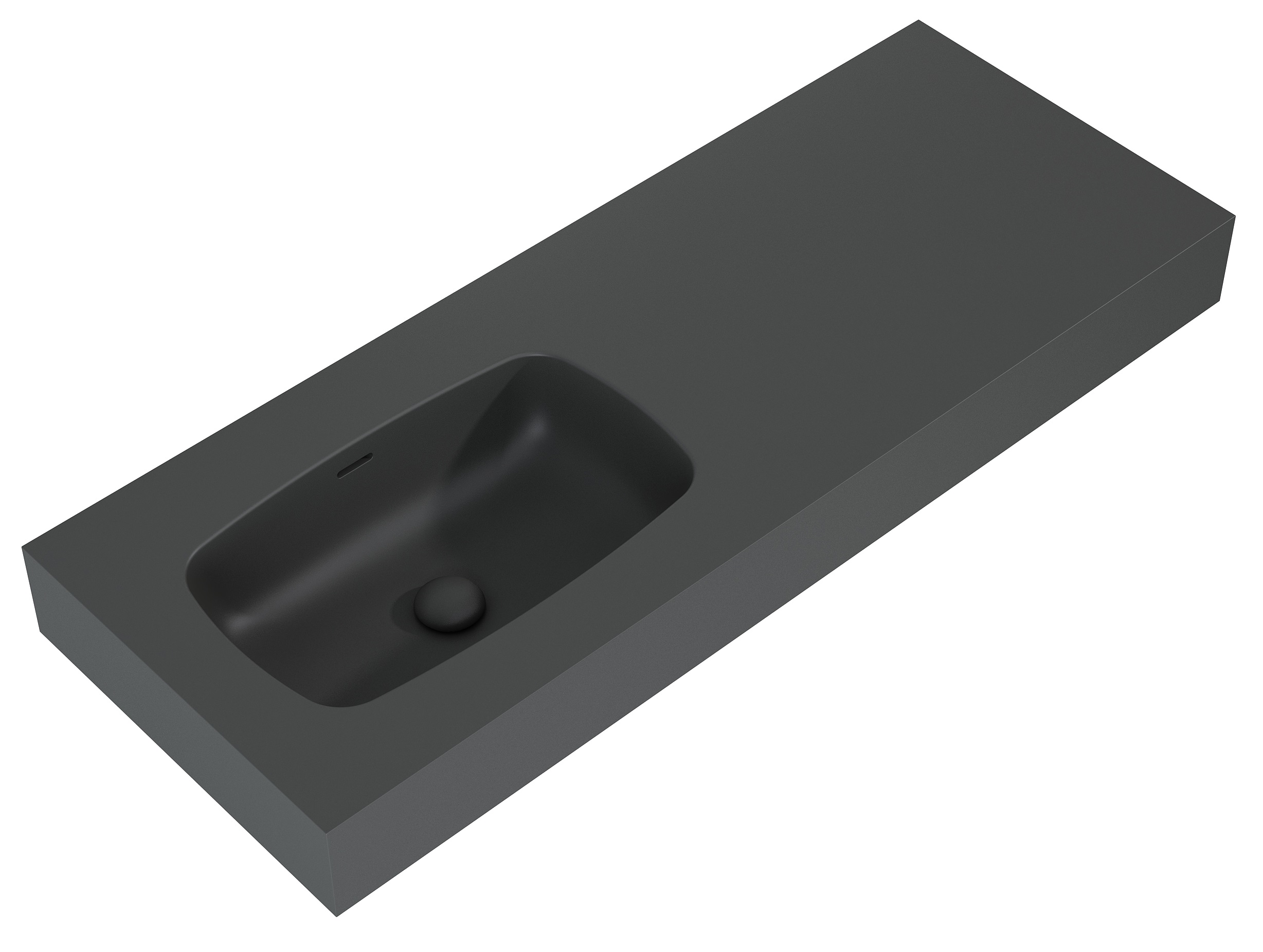 Elita Dimple lavabo 121x46 cm rectangulaire classique anthracite RE041201026010