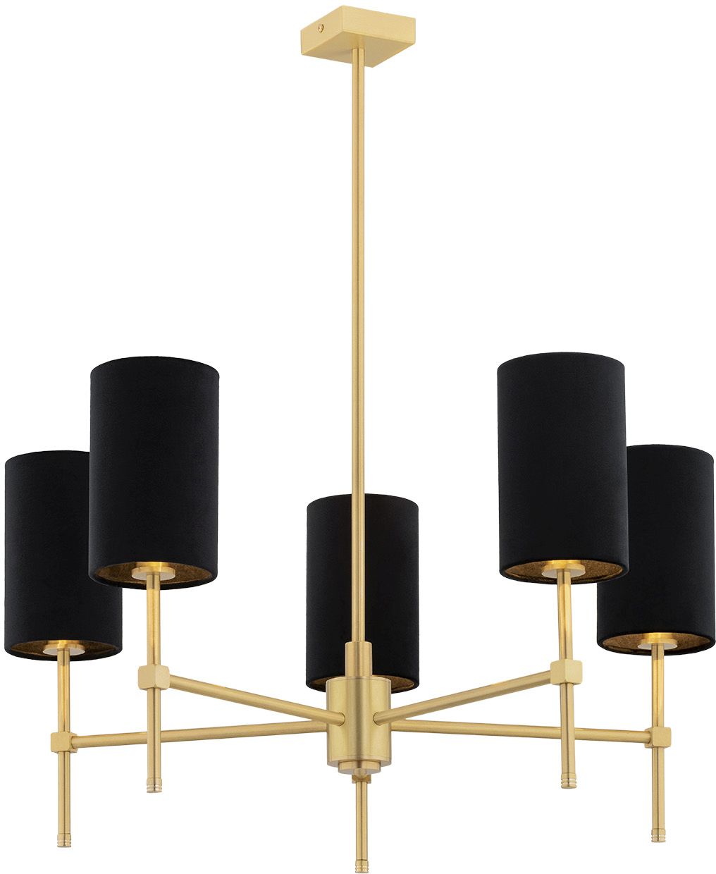 Argon Abruzzo plafonnier 5x7 W noir-laiton 2135